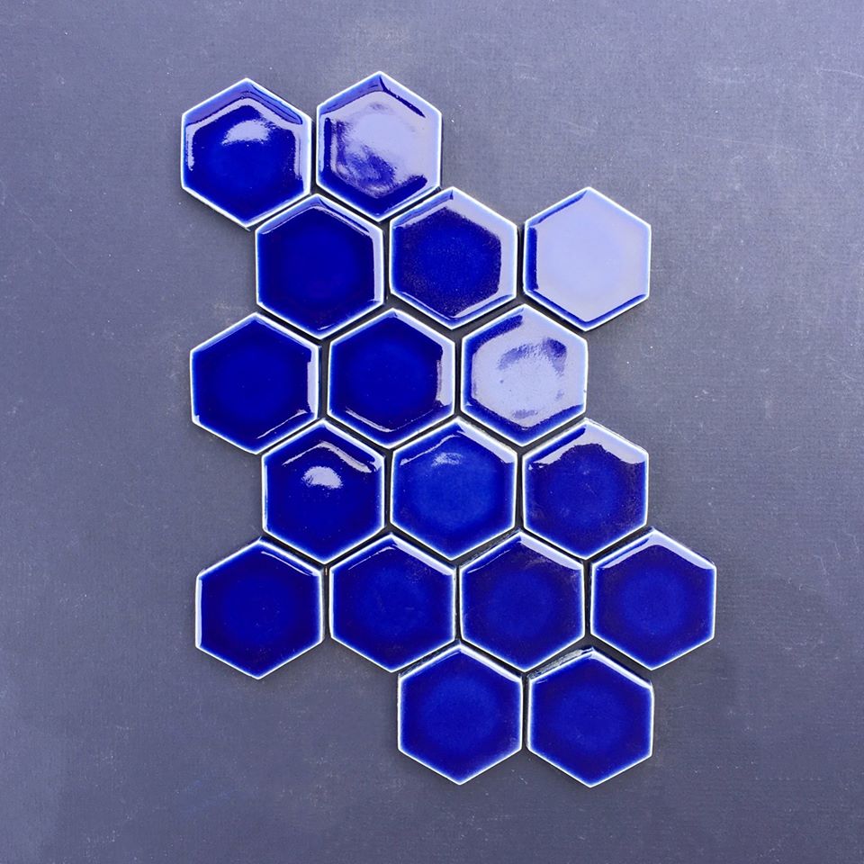 Hexagon Shape Blue Glazed Bathroom Wall Tiles Price in Pakistan