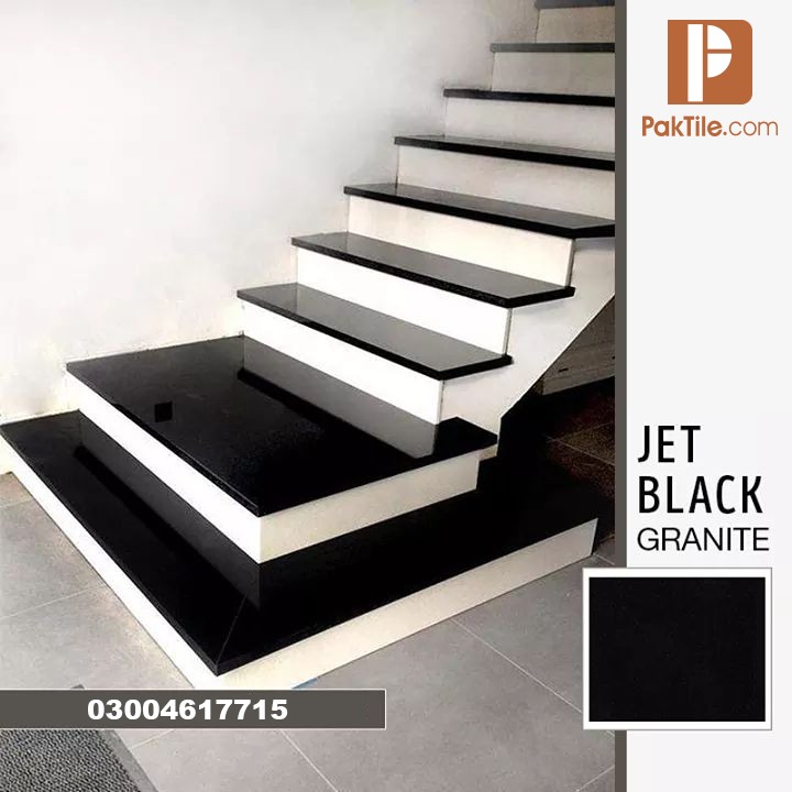 Pak Tiles Stair Step Black Jet Granite Tiles Cost in Karachi