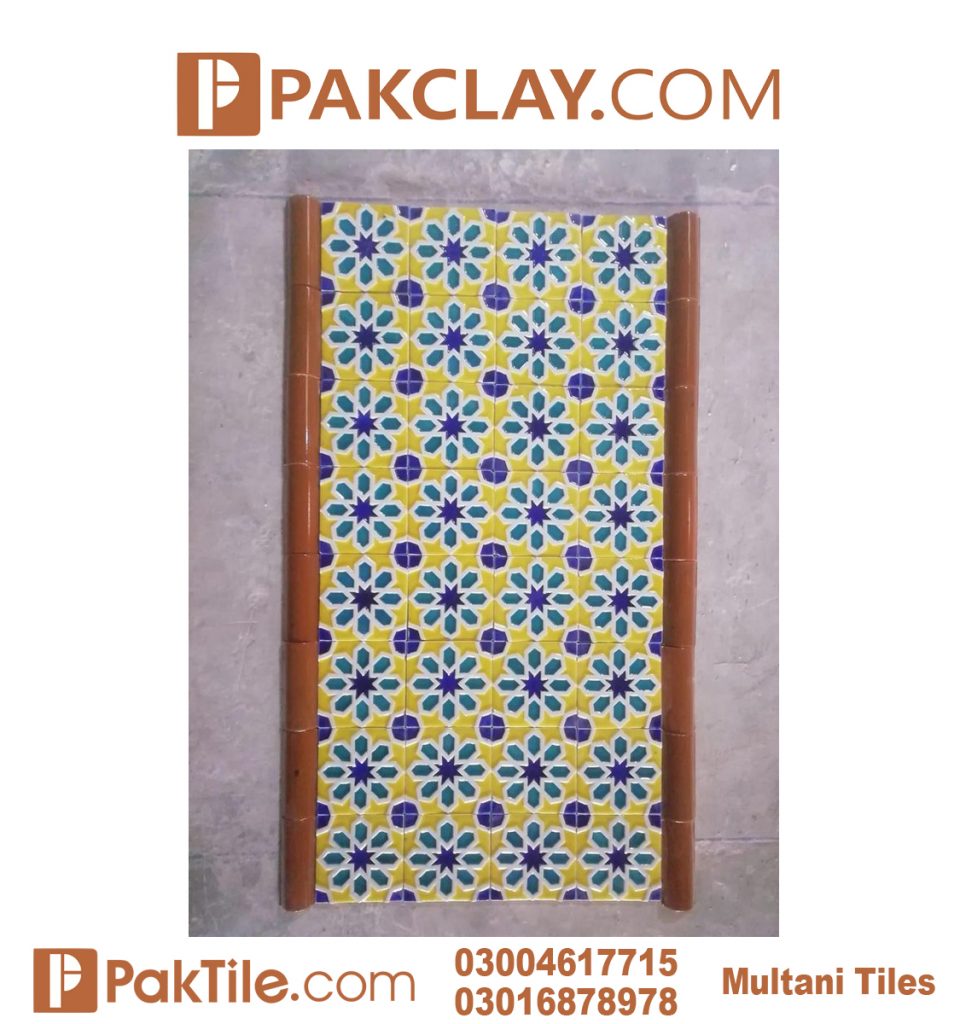 Pak Clay Blue Multani Tiles Islamabad Front Face Tiles