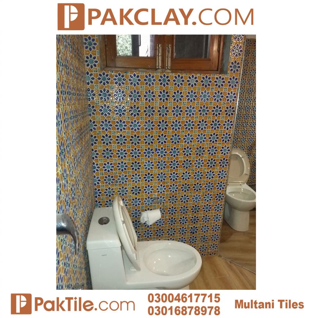 Pak Clay Blue Multani Tiles Peshawar For Bathroom Walls