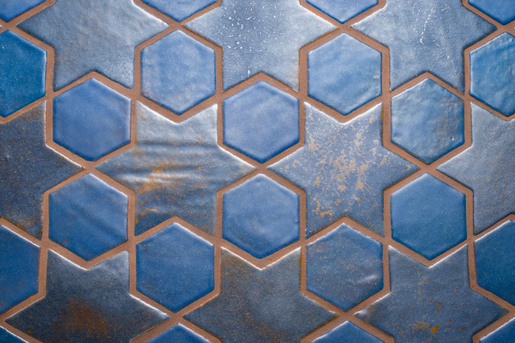 1 Ceramic Glazed Blue Multani Tiles For Floors and Walls