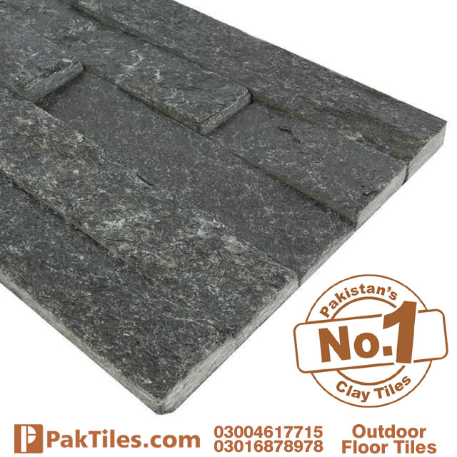 black stone cladding outdoor tiles