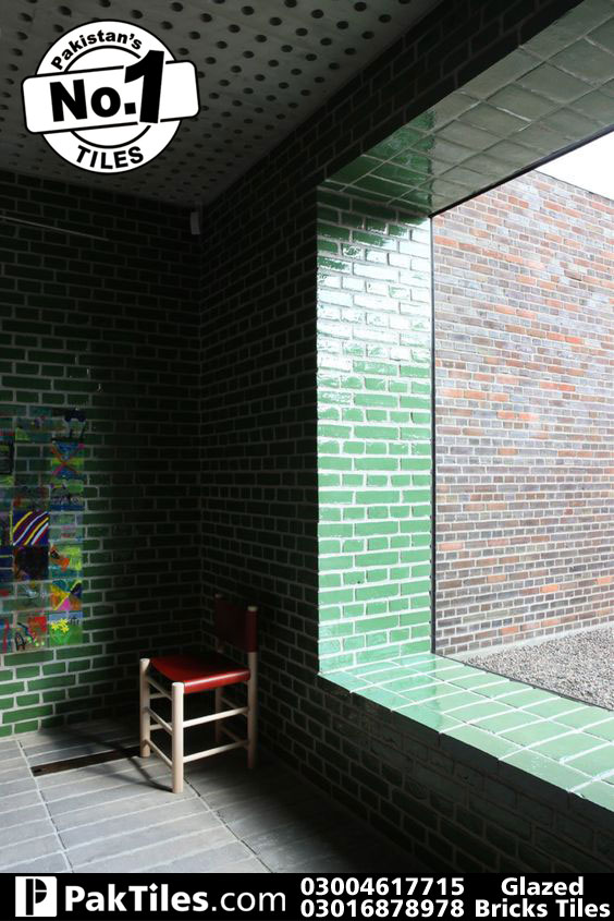 Glazed bricks wall tiles design