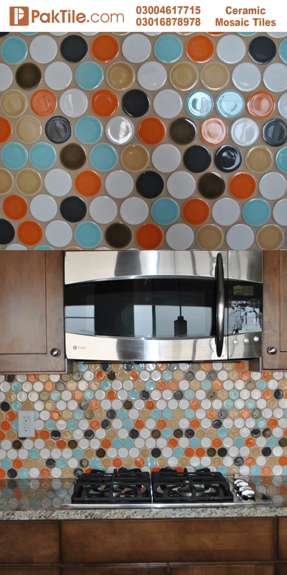 Pak Clay Kitchen Wall Mosaic Tiles Design