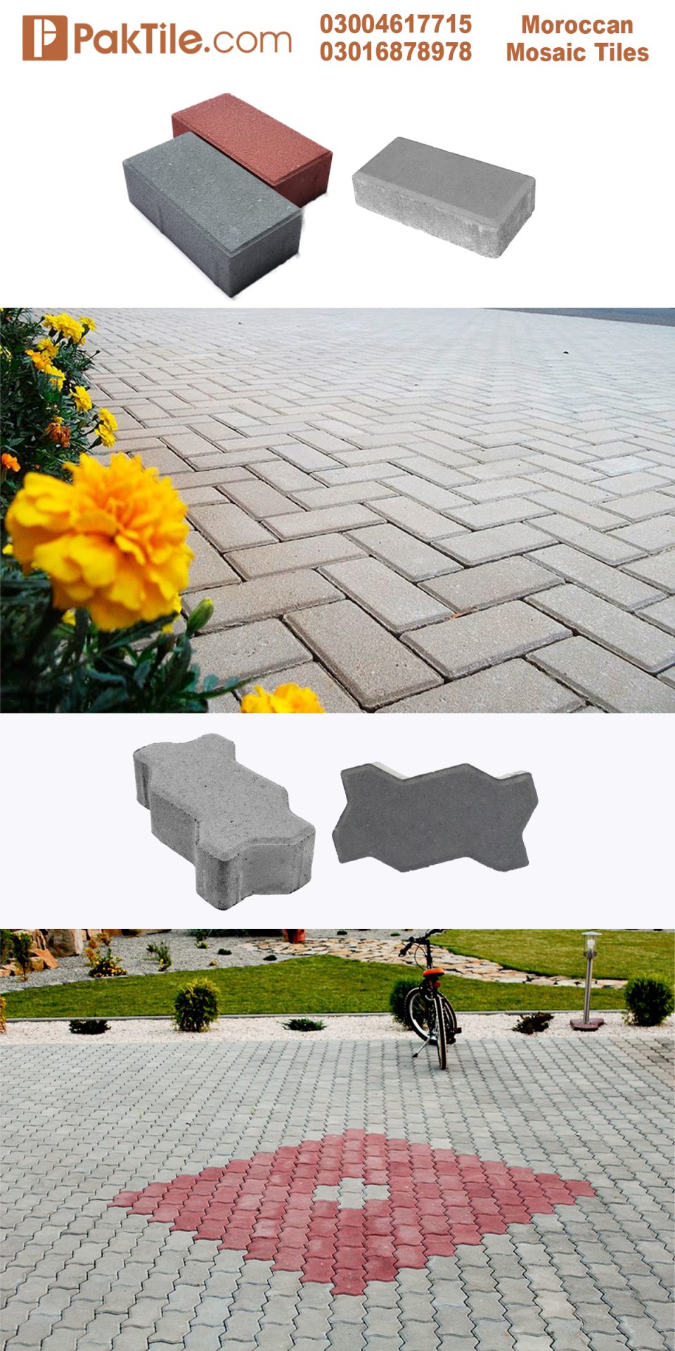 Concrete Interlock Pavers Tiles