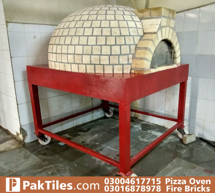 Portable wood fired pizza oven fire brick