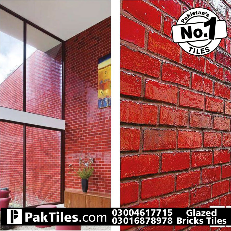 Red brick tiles in karachi