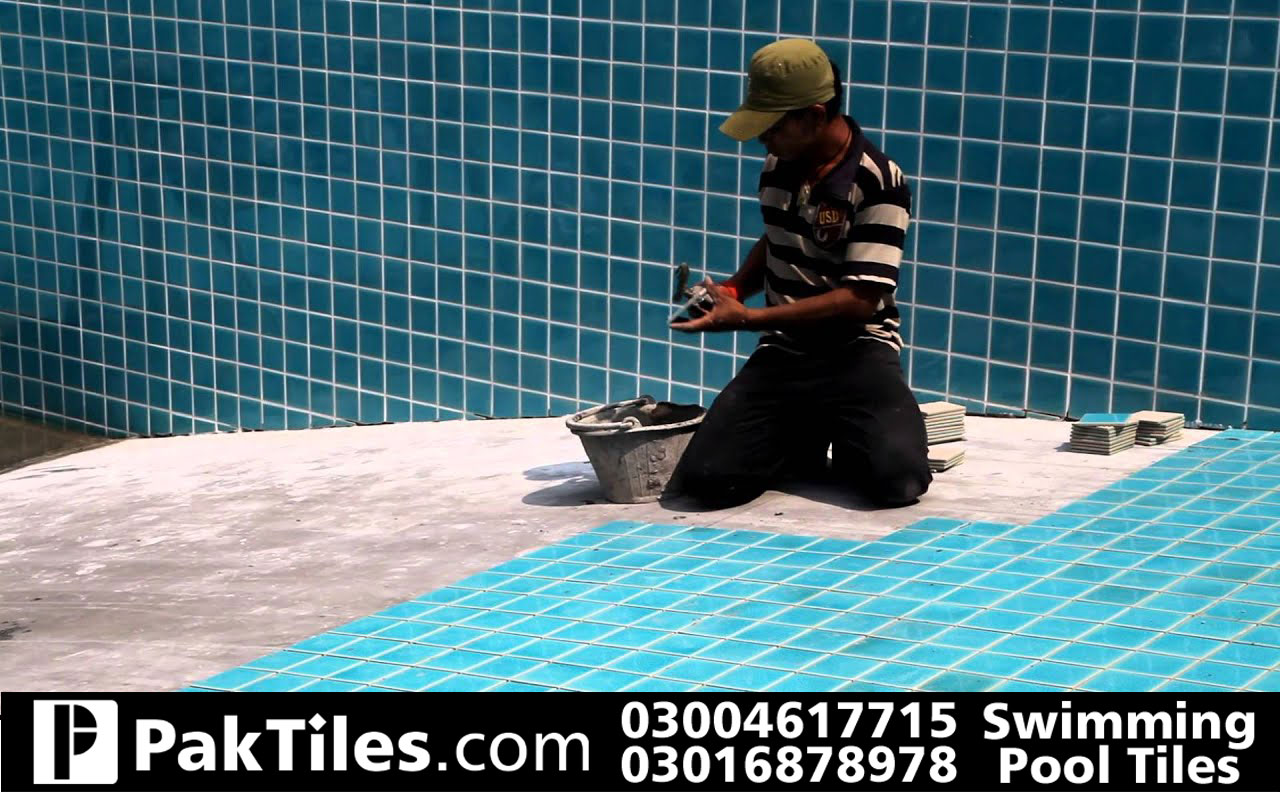 Outdoor swimming pool tiles