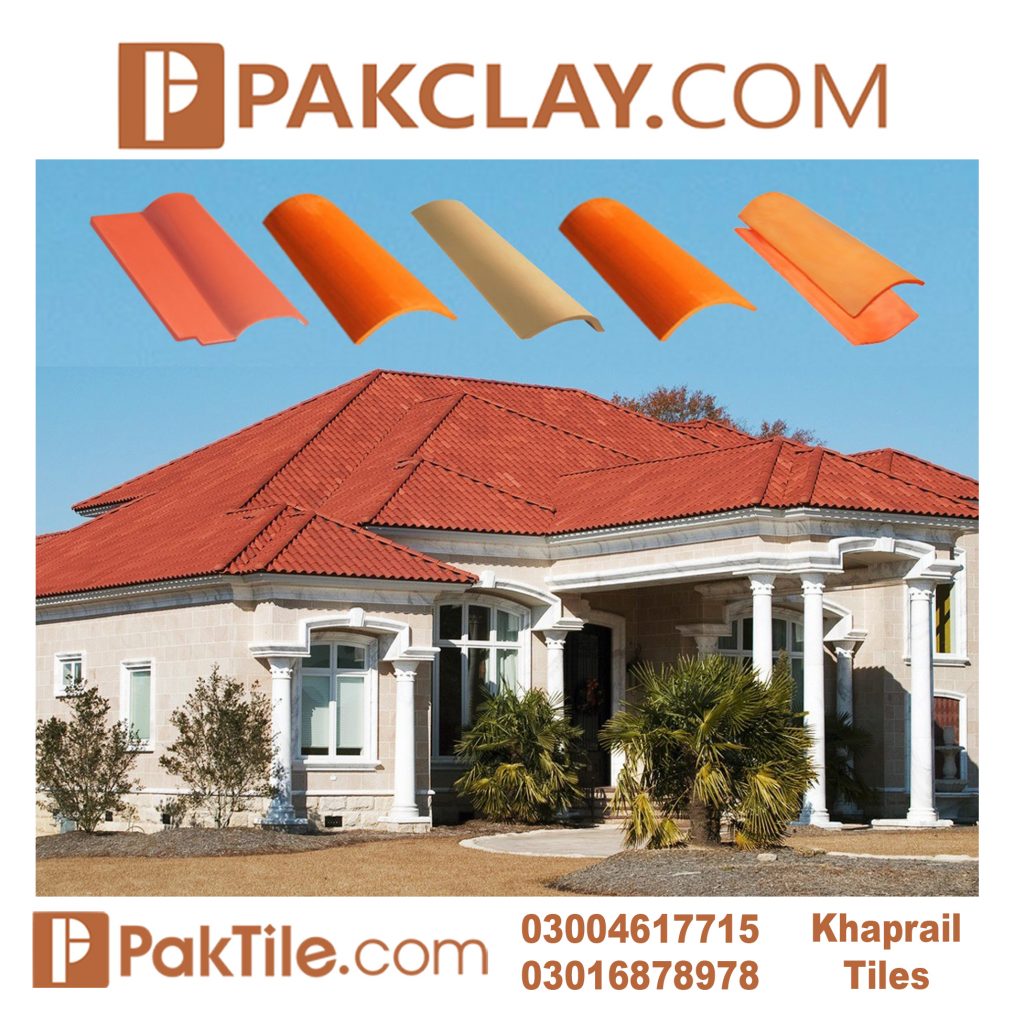 Red khaprail tiles design in pakistan