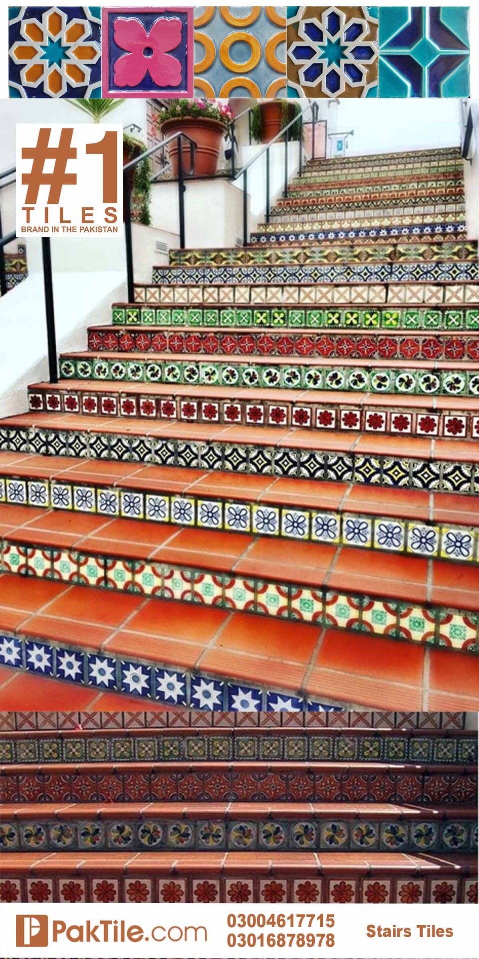 Mosaic Stair Tiles in Lahore