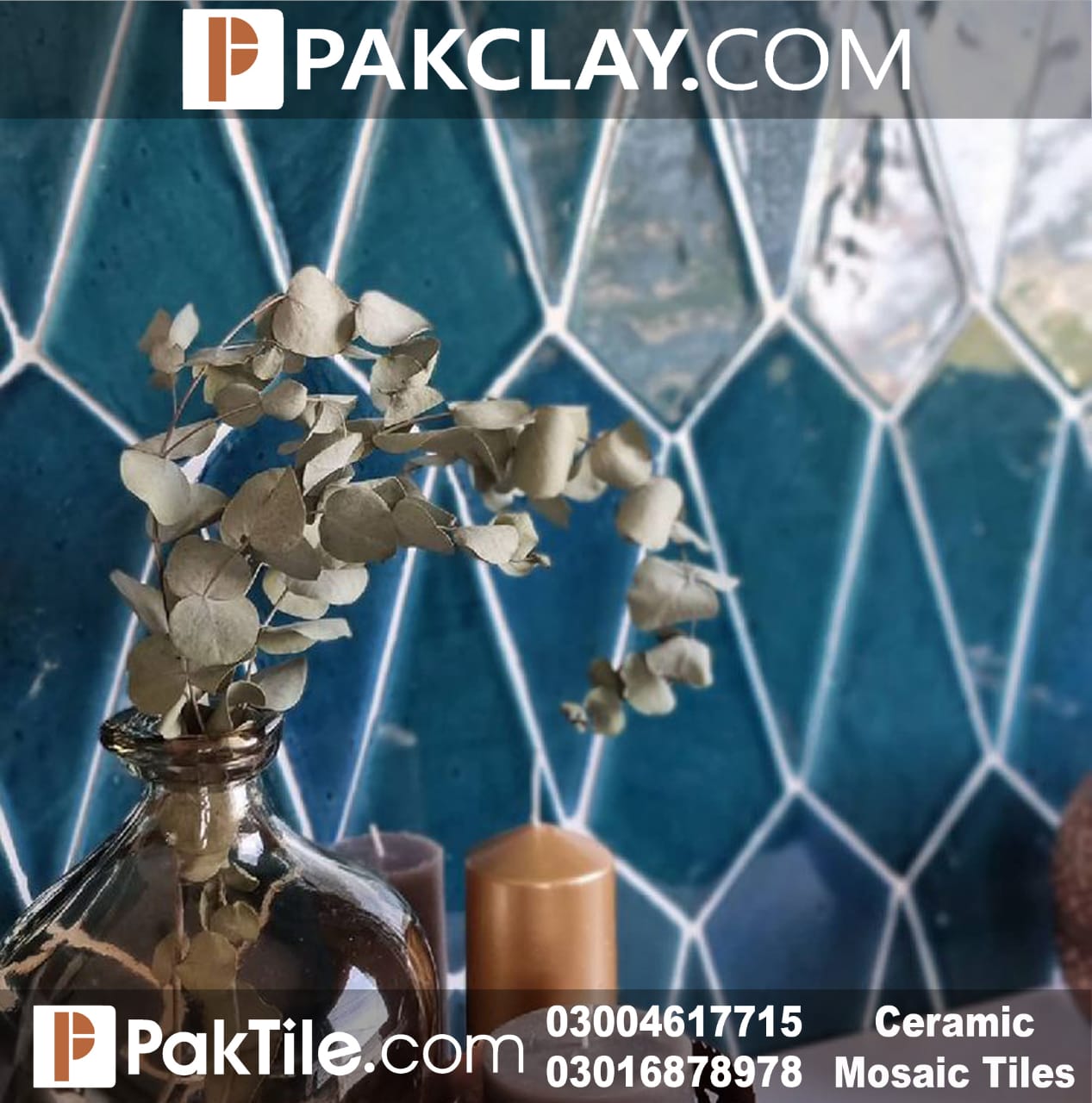 Pak Clay Kitchen Backsplash Mosaic Tiles in Lahore