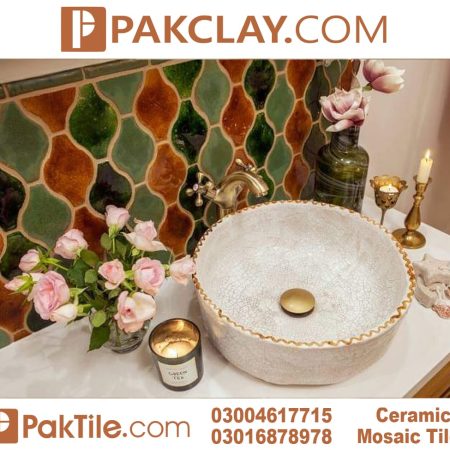 Pak Clay Washroom Backsplash Mosaic Tiles