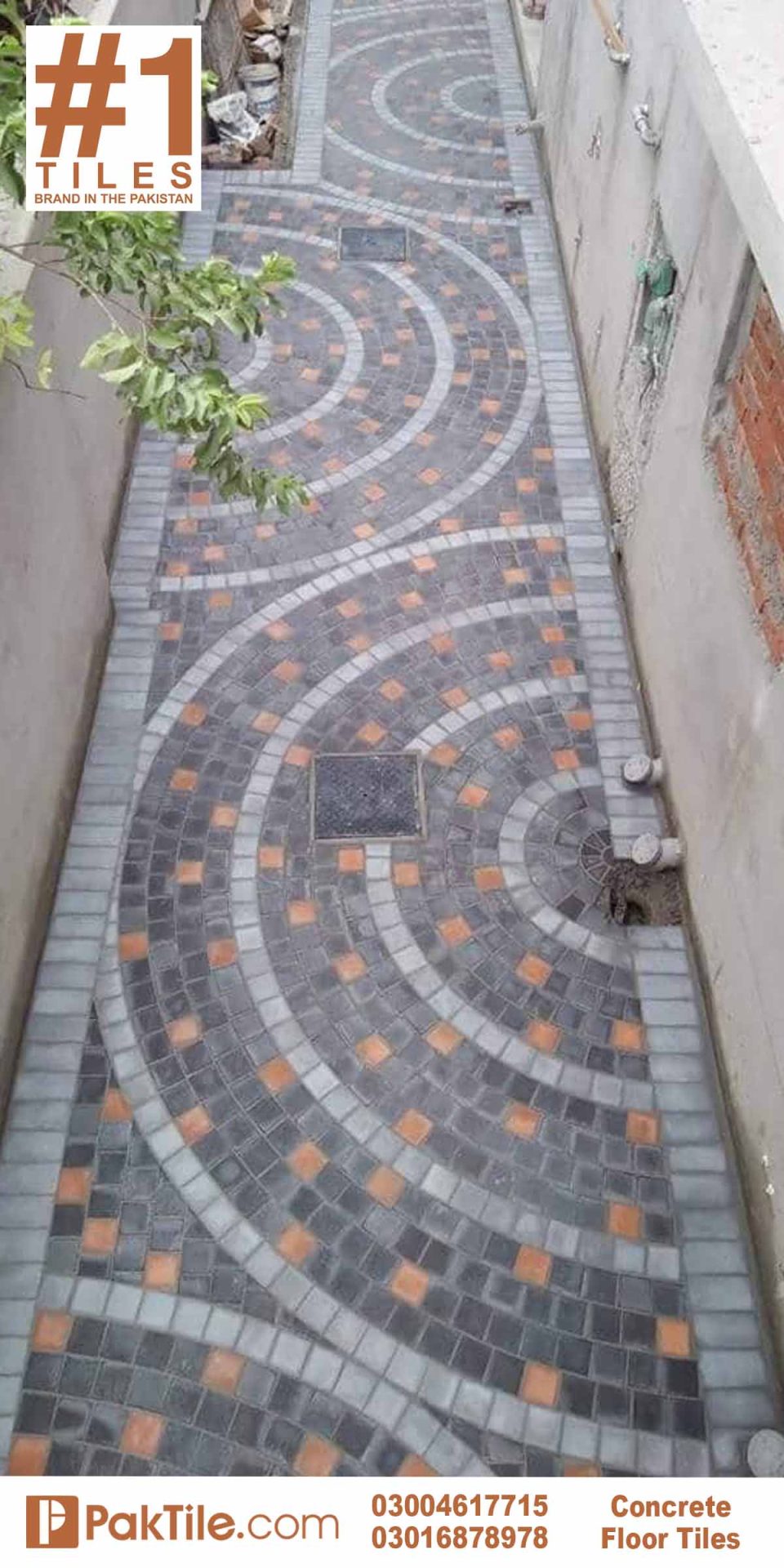 Cement Tuff Tiles Design in Pakistan