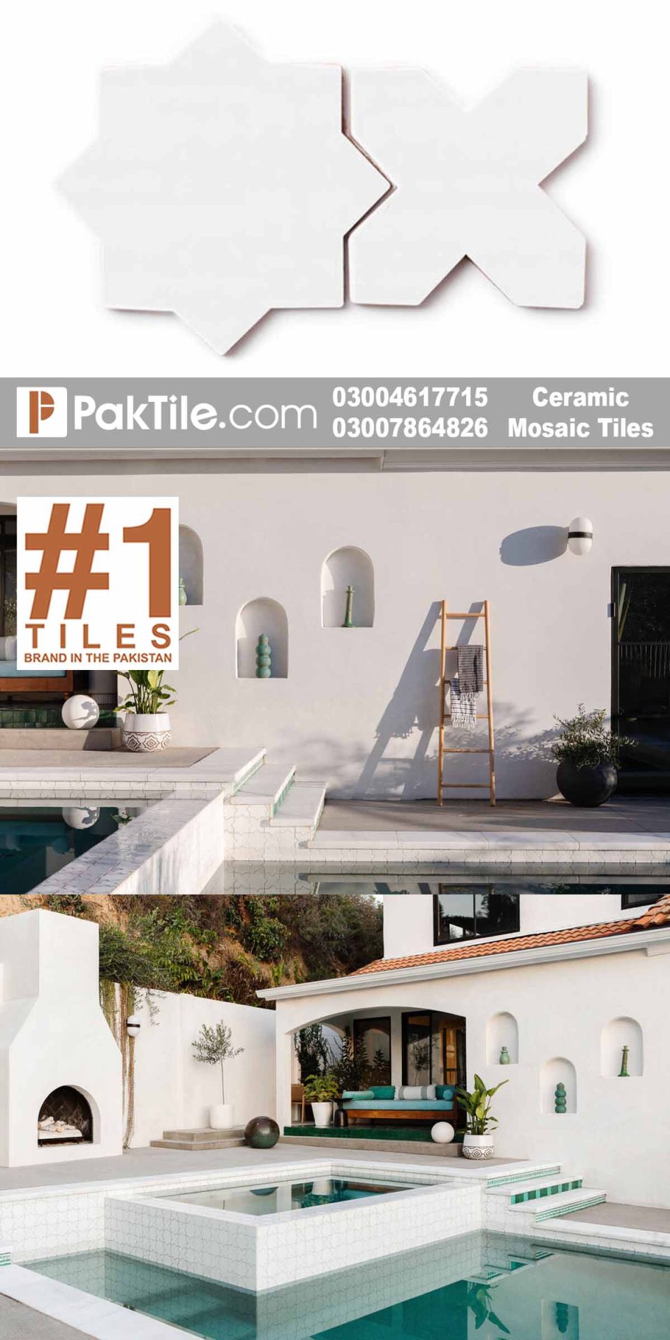 Pak Clay Outdoor Ceramic Mosaic Tiles Design in Pakistan