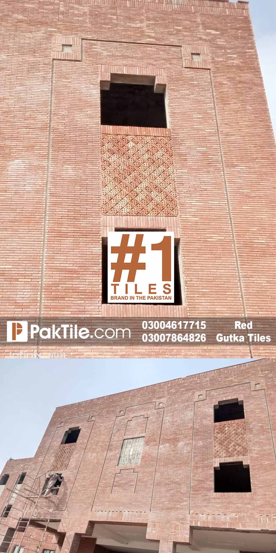 Red brick tiles for outside wall
