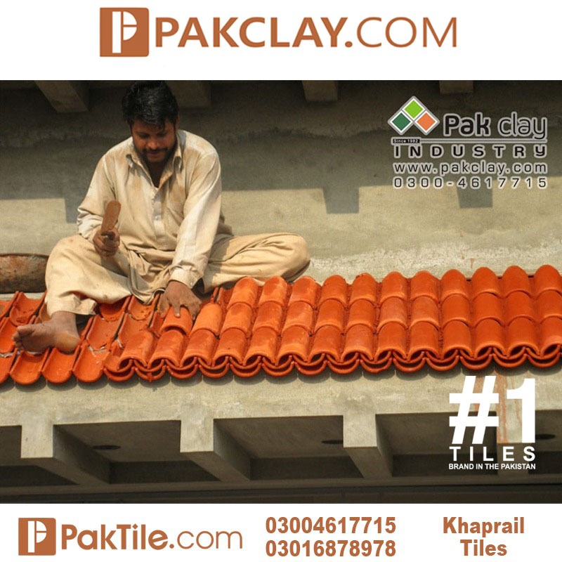 Fixing khaprail tiles in Pakistan