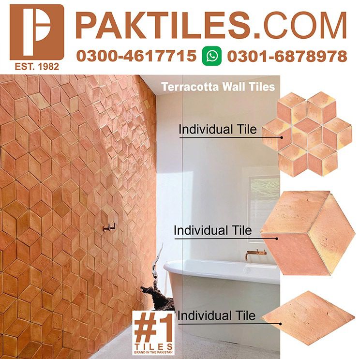 3 Terracotta 3D Tiles in Narowal